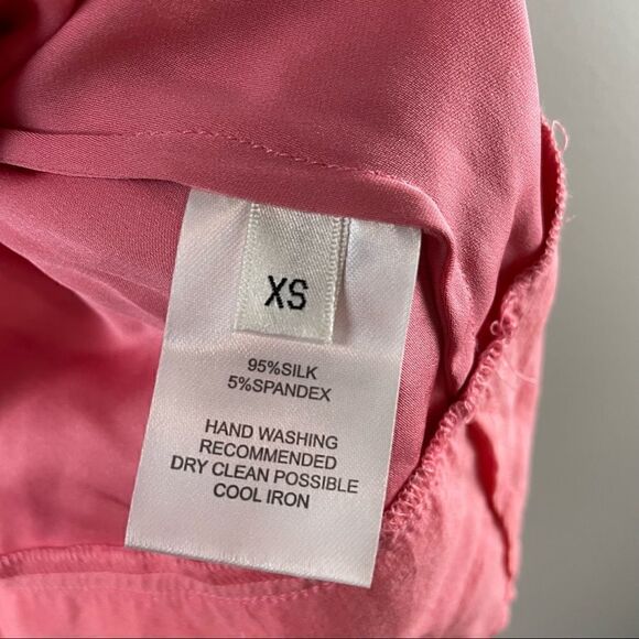 Nouvelle pink silk chiffon trim camisole tank XS - Picture 6 of 6